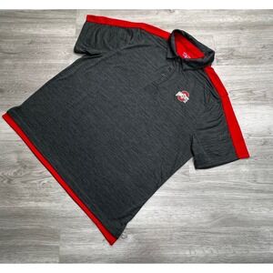 Ohio State Buckeyes Men's Polo Shirt XL Scarlet & Gray - Gray Red